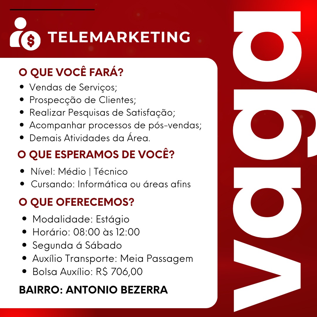 TELEMARKETING – ANTÔNIO BEZERRA